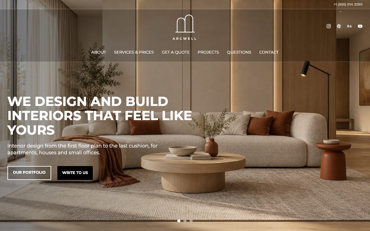 Arcwell home page
