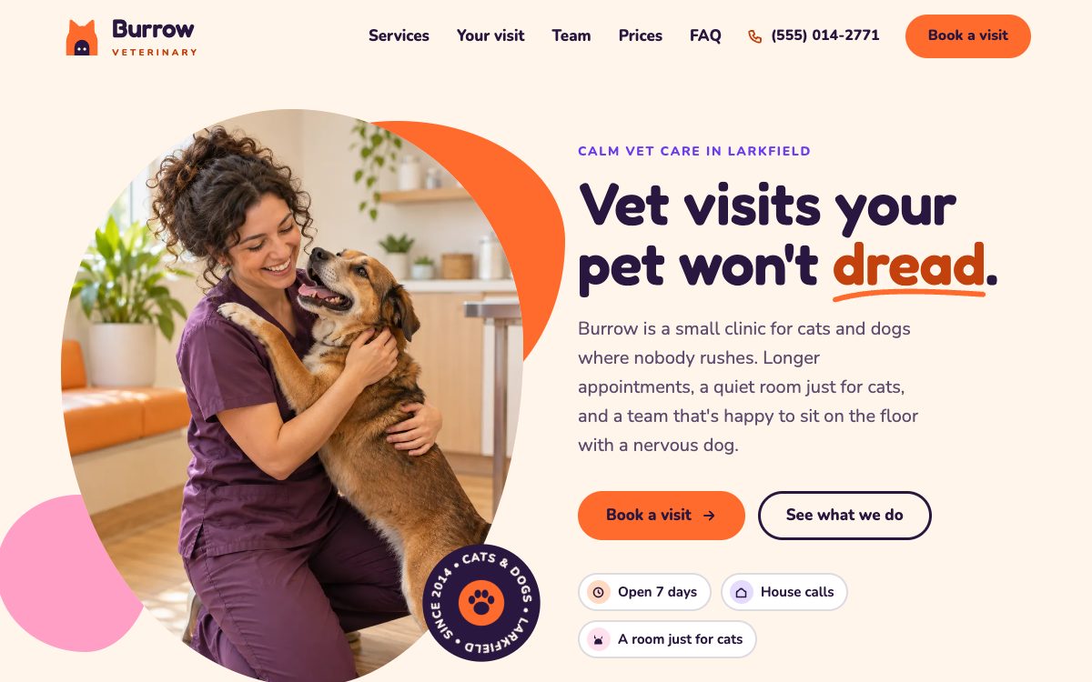 Burrow home page