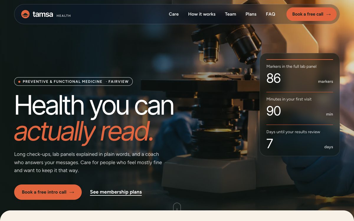 Tamsa home page